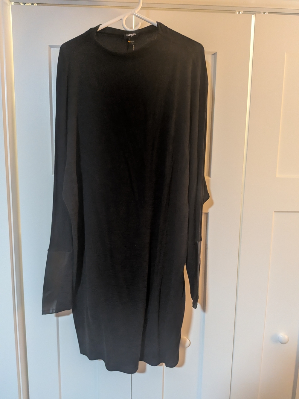 Express Black Long Sleeve Tunic Dress